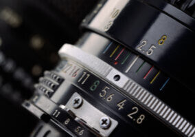 Camera,Lens,Scale,Close-up.,Aperture,And,Distance,Scale.